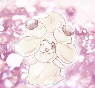 amount:solo body-type:semi-anthro species:alcremie species:food-creature style:girly style:noisy style:one-color style:painted style:pink // 1200x1110 // 167KB