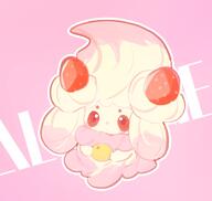 amount:solo body-type:semi-anthro species:alcremie species:food-creature style:girly style:one-color style:outline style:pink // 1200x1138 // 80KB