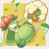 amount:pair body-type:feral body-type:semi-anthro species:lilligant species:whimsicott style:colored-lines style:kawaii style:white-border // 1200x1200 // 165KB