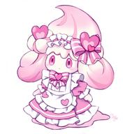 amount:solo body-type:semi-anthro maid outfit species:alcremie species:food-creature style:girly style:one-color style:pink // 1000x1000 // 92KB