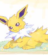 amount:solo atmosphere:field body-type:feral series:eeveelutions series:pokemon species:jolteon style:playful // 780x910 // 290KB