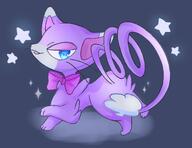 amount:solo body-type:feral species:glameow style:kawaii wearing-bow // 1200x923 // 91KB