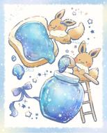 amount:pair body-type:feral bread hall-of-fame:bronze jam jar series:pokemon species:eevee style:border style:girly style:playful style:sparkly style:very-playful // 960x1200 // 163KB