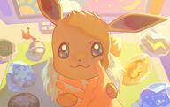 amount:solo body-type:feral series:pokemon species:eevee style:kawaii style:pastel-colors // 1106x696 // 72KB