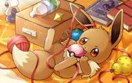 amount:solo atmosphere:home body-type:feral hall-of-fame:bronze hall-of-fame:silver love-ball nomming oran-berry pokeball series:pokemon sitrus-berry species:eevee style:kawaii // 885x557 // 749KB