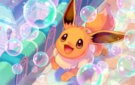amount:solo atmosphere:bubbles atmosphere:city body-type:feral series:pokemon species:eevee // 1200x755 // 132KB