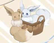 amount:pair basket body-type:feral cramped series:pokemon species:eevee style:kawaii style:playful // 1200x963 // 84KB