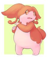 amount:solo body-type:slightly-chubby embarrassed nervous oc species:audino style:kawaii style:white-border visibly-shy // 425x496 // 98KB