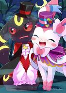 amount:pair atmosphere:halloween atmosphere:night atmosphere:spooky body-type:feral embarrassed hall-of-fame:bronze hall-of-fame:silver outfit panicked series:eeveelutions series:pokemon species:sylveon species:umbreon style:glow style:kawaii style:playful style:very-kawaii style:very-playful sweating top-hat vampire visibly-shy // 1447x2047 // 357KB