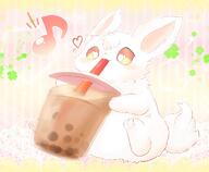 amount:solo boba body-type:feral drink fluffified species:bunny style:kawaii style:playful // 1200x989 // 113KB