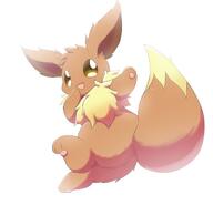 amount:solo body-type:feral fluffified series:pokemon species:eevee style:kawaii style:over-exposure // 1200x1154 // 68KB