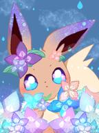 amount:solo body-type:feral feminine flower series:pokemon species:eevee style:girly style:kawaii style:playful style:sparkly wearing-flower // 768x1024 // 138KB