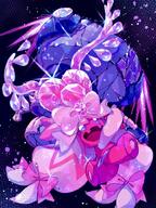 amount:solo body-type:semi-anthro species:tinkaton style:girly style:glow style:sparkly terastallization wearing-bow // 900x1200 // 278KB