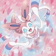 amount:solo atmosphere:petals atmosphere:sakura body-type:feral hall-of-fame:bronze hall-of-fame:gold hall-of-fame:silver happy series:eeveelutions series:pokemon species:sylveon style:girly style:intentional-blur style:outline style:very-girly // 2048x2048 // 298KB
