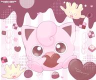 amount:multiple amount:solo atmosphere:valentines-day body-type:blob chocolate food species:jigglypuff species:milcery style:contrasting-colors style:dithering style:girly style:pastel-colors style:playful style:striped-background style:very-playful sweets // 1800x1500 // 224KB