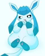 amount:solo body-type:feral body-type:slightly-chubby ice-cube lick series:eeveelutions series:pokemon species:glaceon visual-teasing // 1658x2048 // 158KB