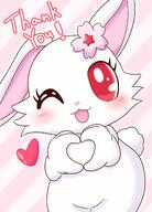 amount:solo body-type:semi-anthro body-type:slightly-chubby character:ruby-jewelpet hall-of-fame:bronze happy heart-shape species:bunny style:abstract-background style:girly style:outline style:playful style:striped-background wink // 1404x1948 // 210KB