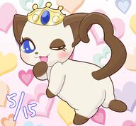 amount:solo body-type:feral crown hall-of-fame:bronze heart-shape smug species:cat style:abstract-background style:girly style:playful style:simple-colors style:very-girly style:very-playful visual-teasing wink // 2067x1914 // 214KB