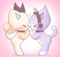 amount:pair body-type:semi-anthro character:layla_(beatcats) character:rico_(beatcats) romance species:cat style:pastel-colors style:playful touching-paws // 2048x1966 // 189KB