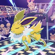 amount:multiple amount:solo atmosphere:arcade body-type:feral earrings hall-of-fame:bronze hall-of-fame:silver power series:eeveelutions series:pokemon solo-focus species:jolteon style:intentional-blur // 1680x1680 // 435KB