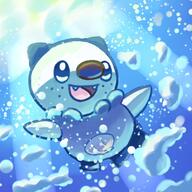 amount:solo atmosphere:bubbles atmosphere:sunlight body-type:semi-anthro freckles hall-of-fame:bronze series:pokemon species:oshawott species:otter style:painted style:sunrays // 2048x2048 // 304KB