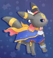 amount:solo atmosphere:regal body-type:feral body-type:slightly-chubby cloak hall-of-fame:bronze outfit series:eeveelutions series:pokemon species:umbreon style:outline style:painted // 1191x1303 // 171KB