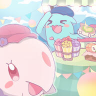 amount:pair atmosphere:cafe atmosphere:sunlight atmosphere:town body-type:blob food hall-of-fame:bronze hall-of-fame:silver hat popcorn species:munna species:wobuffet style:abstract-background style:outline style:playful // 2000x2000 // 1.4MB