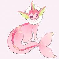 amount:solo body-type:feral oc series:eeveelutions series:pokemon species:vaporeon style:girly style:one-color style:pink // 1850x1850 // 341KB
