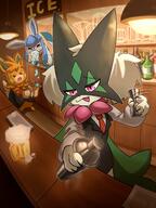 amount:multiple atmosphere:bar beer body-type:semi-anthro formal-wear hall-of-fame:bronze series:eeveelutions series:pokemon species:glaceon species:meowscarada species:pawmo suit // 1536x2048 // 321KB