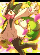 amount:solo atmosphere:flowers body-type:anthro series:pokemon species:cat species:meowscarada style:noisy // 2500x3472 // 11MB