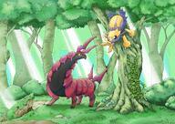 amount:pair atmosphere:forest atmosphere:sunlight body-type:feral species:galvantula species:scolipede style:sunrays // 2048x1448 // 597KB
