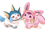 amount:pair body-type:feral imitation series:eeveelutions series:pokemon species:shiny-pokemon species:sylveon species:vaporeon // 1698x1178 // 186KB