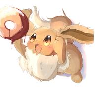 amount:solo body-type:feral donut fluffified food series:pokemon species:eevee sweets // 1800x1680 // 263KB