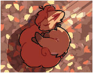 amount:solo atmosphere:autumn atmosphere:sunlight body-type:feral sleeping species:vulpix style:dim style:no-anti-aliasing style:pixel-art style:sunrays // 1362x1080 // 235KB
