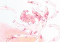 amount:solo atmosphere:petals body-type:feral feminine flower hall-of-fame:bronze hall-of-fame:silver oc series:eeveelutions series:pokemon species:sylveon style:girly style:noisy style:watercolor wearing-flower // 2000x1402 // 334KB