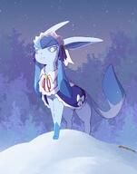 amount:solo atmosphere:forest atmosphere:mountains atmosphere:snowy body-type:feral hall-of-fame:bronze maid outfit series:eeveelutions series:pokemon species:glaceon style:kawaii // 1606x2048 // 304KB