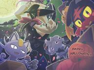 amount:multiple atmosphere:halloween body-type:anthro body-type:semi-anthro grouping:cat-pokemon hall-of-fame:bronze hall-of-fame:silver series:pokemon species:alolan-meowth species:espurr species:litten species:meowscarada style:dim style:girly style:sparkly wearing-bow // 2048x1536 // 338KB