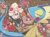 amount:pair body-type:anthro body-type:semi-anthro chocolate chocolate-box hall-of-fame:bronze hall-of-fame:silver orange-(fruit) species:alcremie species:food-creature species:inteleon style:contrasting-colors style:kemono style:outline wearing-bow // 2048x1536 // 480KB