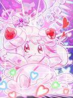 amount:solo body-type:anthro body-type:semi-anthro hall-of-fame:bronze hall-of-fame:silver species:alcremie species:food-creature style:girly style:intentional-blur style:kemono style:sparkly terastallization // 1536x2048 // 374KB