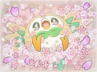amount:solo atmosphere:flowers atmosphere:sakura body-type:feral flower hall-of-fame:bronze hall-of-fame:silver species:rowlet style:girly style:intentional-blur style:kawaii style:playful style:very-girly // 1024x768 // 137KB