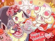 amount:multiple atmosphere:cafe atmosphere:valentines-day body-type:feral body-type:semi-anthro chocolate hall-of-fame:bronze hall-of-fame:silver outfit species:alcremie species:food-creature species:mawile style:girly style:kawaii style:outline style:sparkly style:very-kawaii style:white-border // 1024x768 // 216KB