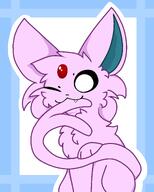 amount:solo body-type:feral forehead-gem nomming nomming-self series:eeveelutions series:pokemon species:espeon style:playful style:white-border wink // 1600x2000 // 196KB