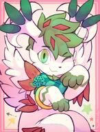 amount:solo body-type:feral hall-of-fame:bronze hall-of-fame:silver scarf species:shaymin style:border wink // 1562x2048 // 491KB