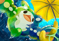 amount:solo atmosphere:rain body-type:blob hall-of-fame:bronze hall-of-fame:silver species:reuniclus style:painted umbrella // 1000x700 // 221KB