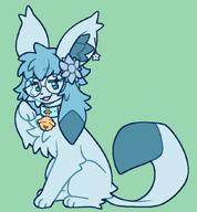amount:solo bell-collar body-type:feral collar earrings feminine flower glasses nerdy series:eeveelutions series:pokemon smug species:glaceon style:girly style:no-anti-aliasing visual-teasing wearing-flower // 787x847 // 375KB
