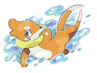 amount:solo atmosphere:bubbles body-type:feral species:buizel species:otter style:kawaii // 2048x1536 // 214KB