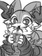 amount:solo boba body-type:anthro body-type:semi-anthro casual-outfit drink species:braixen style:scribbles style:sketch // 1800x2400 // 557KB