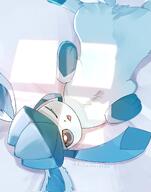 amount:solo atmosphere:bedroom atmosphere:sunlight body-type:feral series:eeveelutions series:pokemon species:glaceon style:kawaii wink // 1614x2048 // 200KB