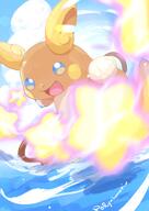 amount:solo atmosphere:beach atmosphere:powerful body-type:semi-anthro happy species:alolan-raichu style:intentional-blur style:kawaii style:painted style:playful telekinesis // 2897x4096 // 1.3MB