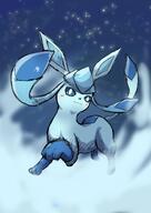 amount:solo atmosphere:night atmosphere:powerful atmosphere:snowy body-type:feral series:eeveelutions series:pokemon species:glaceon style:intentional-blur // 1518x2150 // 252KB